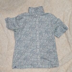 Van Heusen Shark Patterned Dress Shirt Size:L
